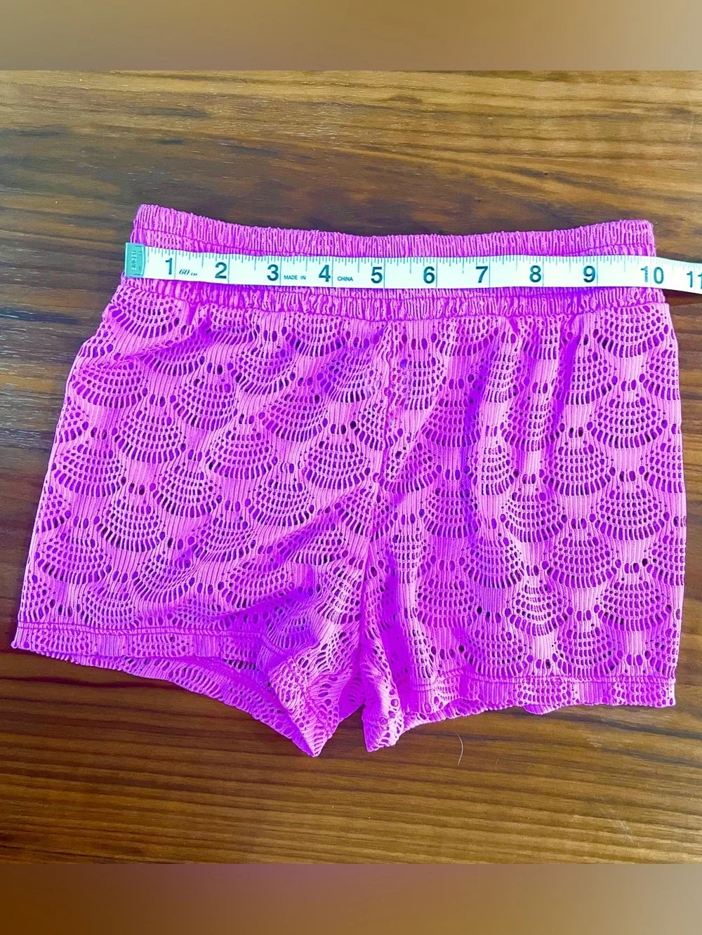 Cat & Jack Purple Lace Cover-Up Shorts Girls S 6/7 Beach Swim